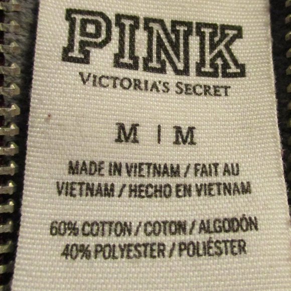 PINK Victoria Secret Woman Medium Red Gray Warm Long Sleeve Pullover Sweatshirt - Picture 10 of 10